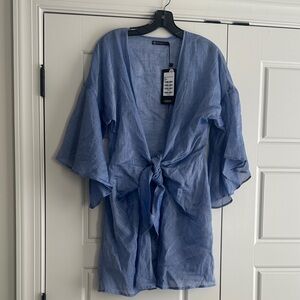 VIX Paula Hermanny Perola Short Swim Coverup *Blue